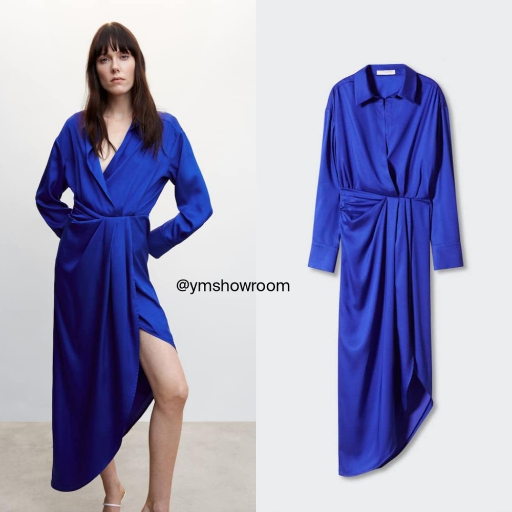 MANGO Satin dress